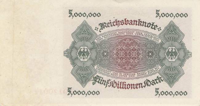 5 Millionen Mark 1923 ro.88 B